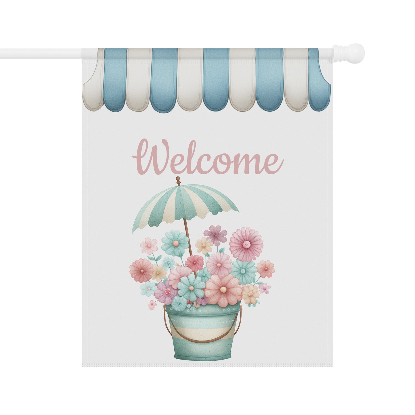 Welcome Floral Garden Flag