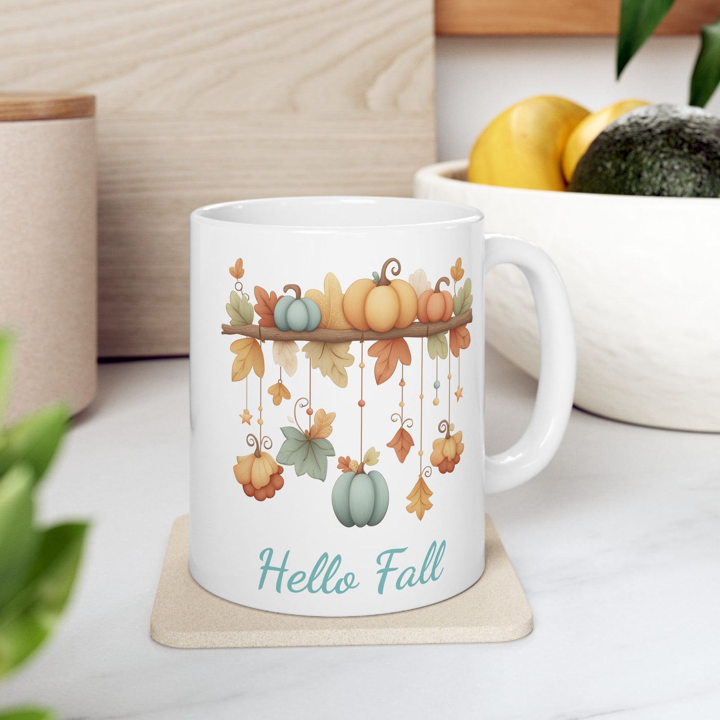 Watercolor Pastel Autumn Ceramic Mug
