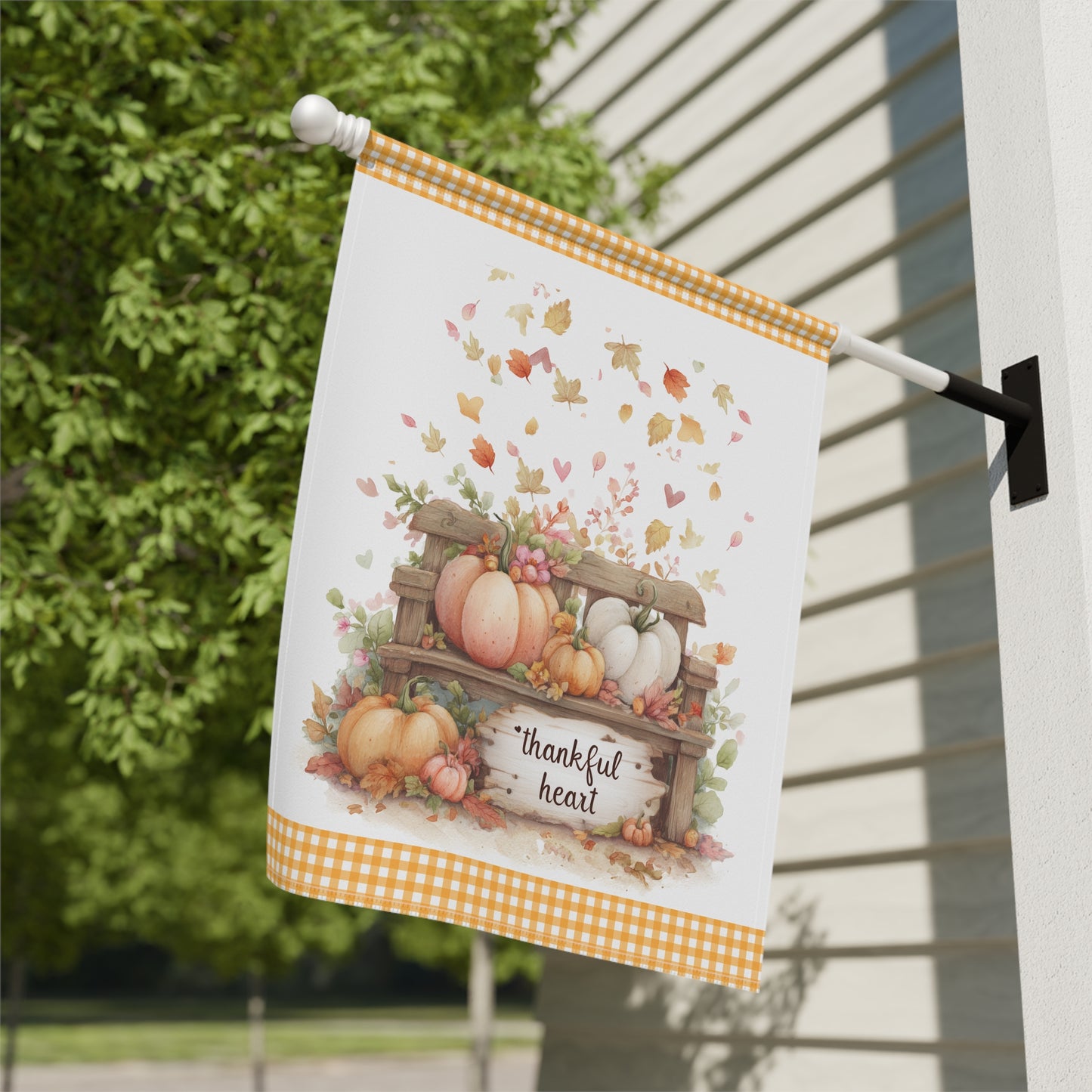 Watercolor Autumn Thanksgiving Garden Flag
