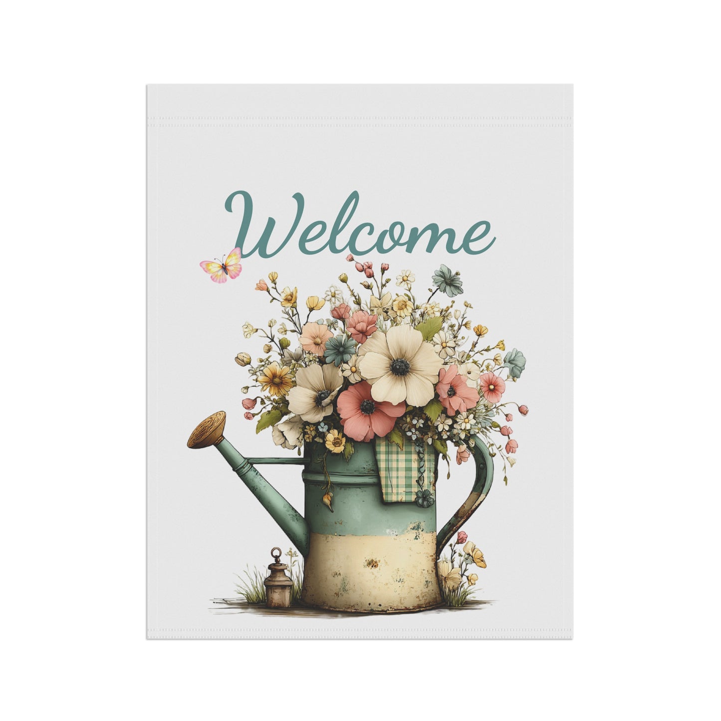 Welcome Floral Garden Flag