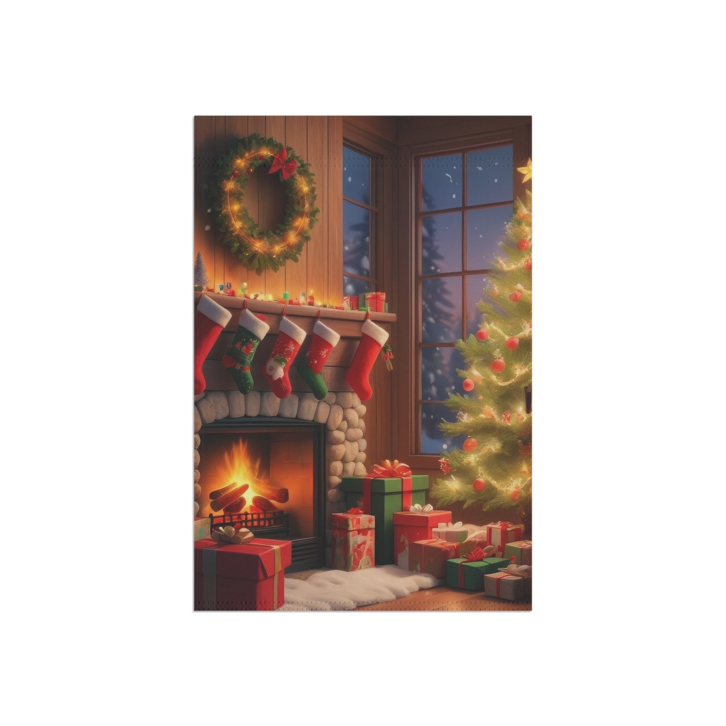 Cozy Christmas Holiday Garden Flag