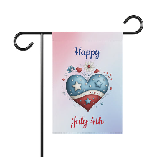 Beautiful July 4th Holiday Garden Flag