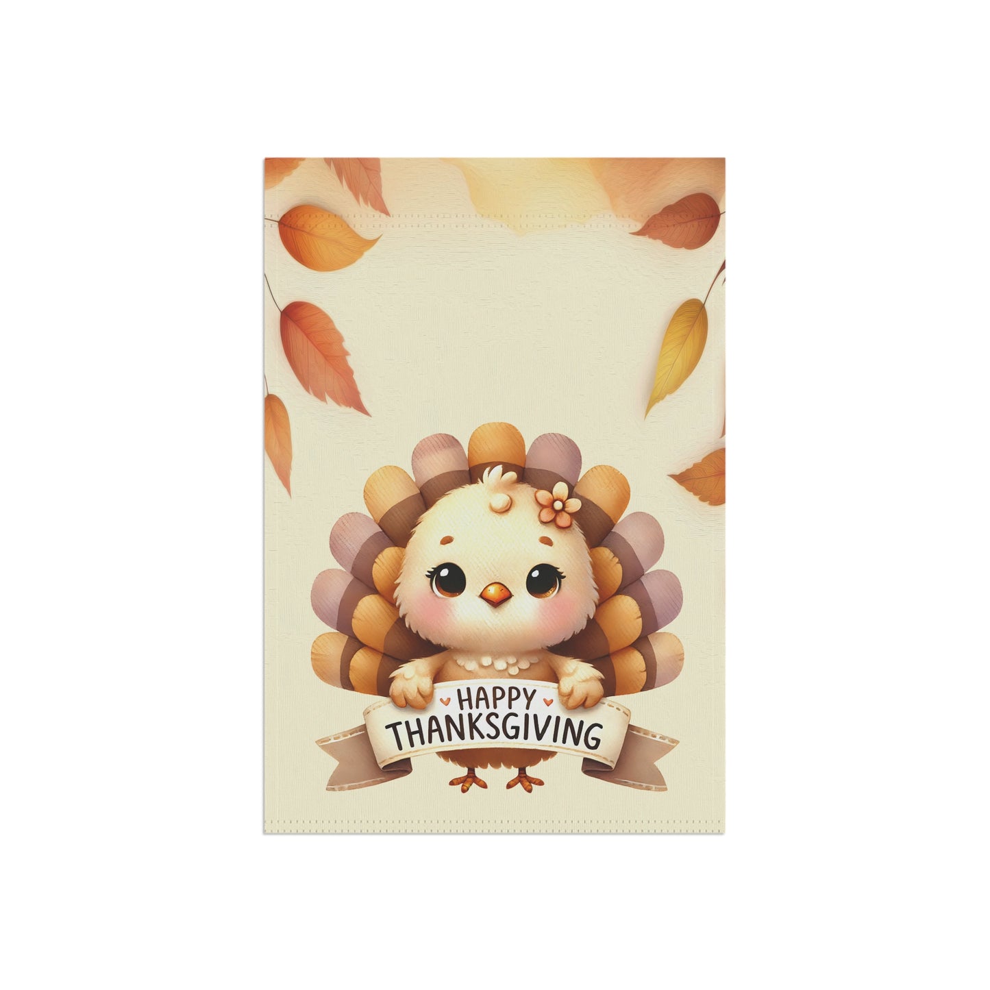 Cute Baby Turkey Thanksgiving Garden Flag