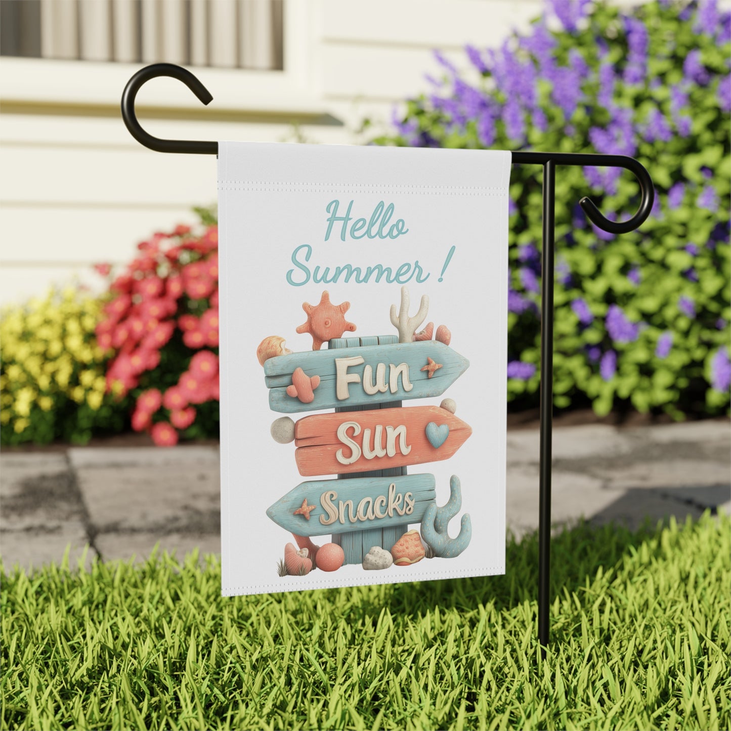 Hello Summer Garden Flag