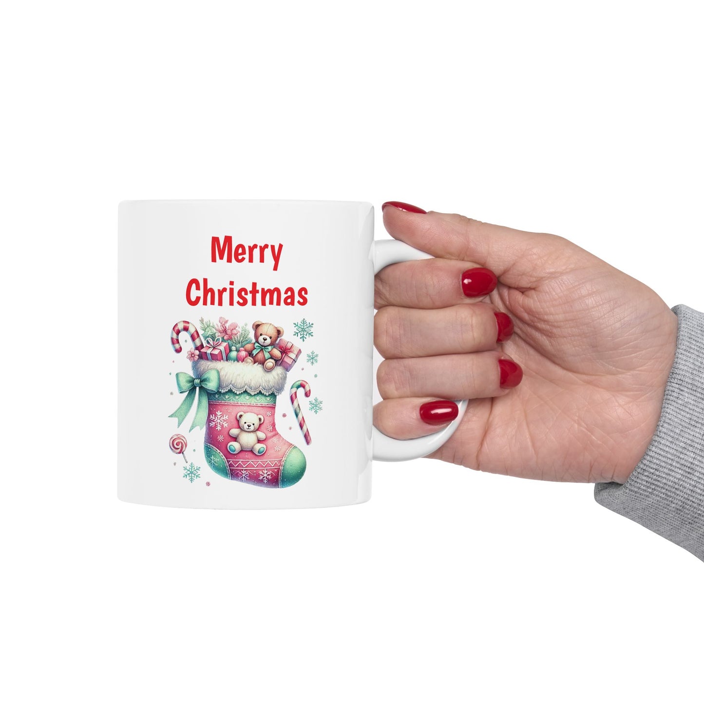 "Merry Christmas" Stocking Coffee Mug