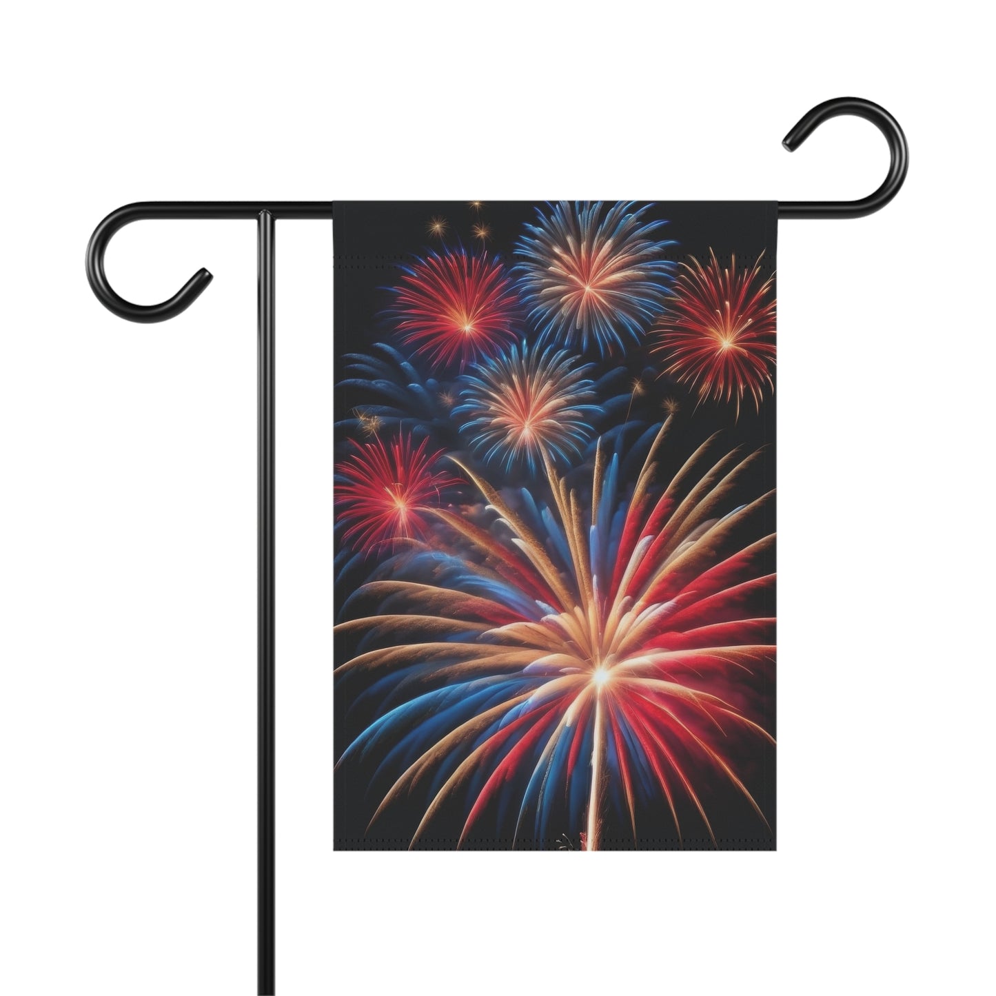 Fireworks 4th of July Garden Flag