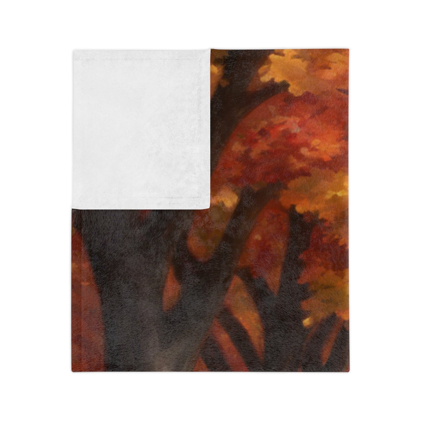 Vibrant Autumn Velveteen Blanket