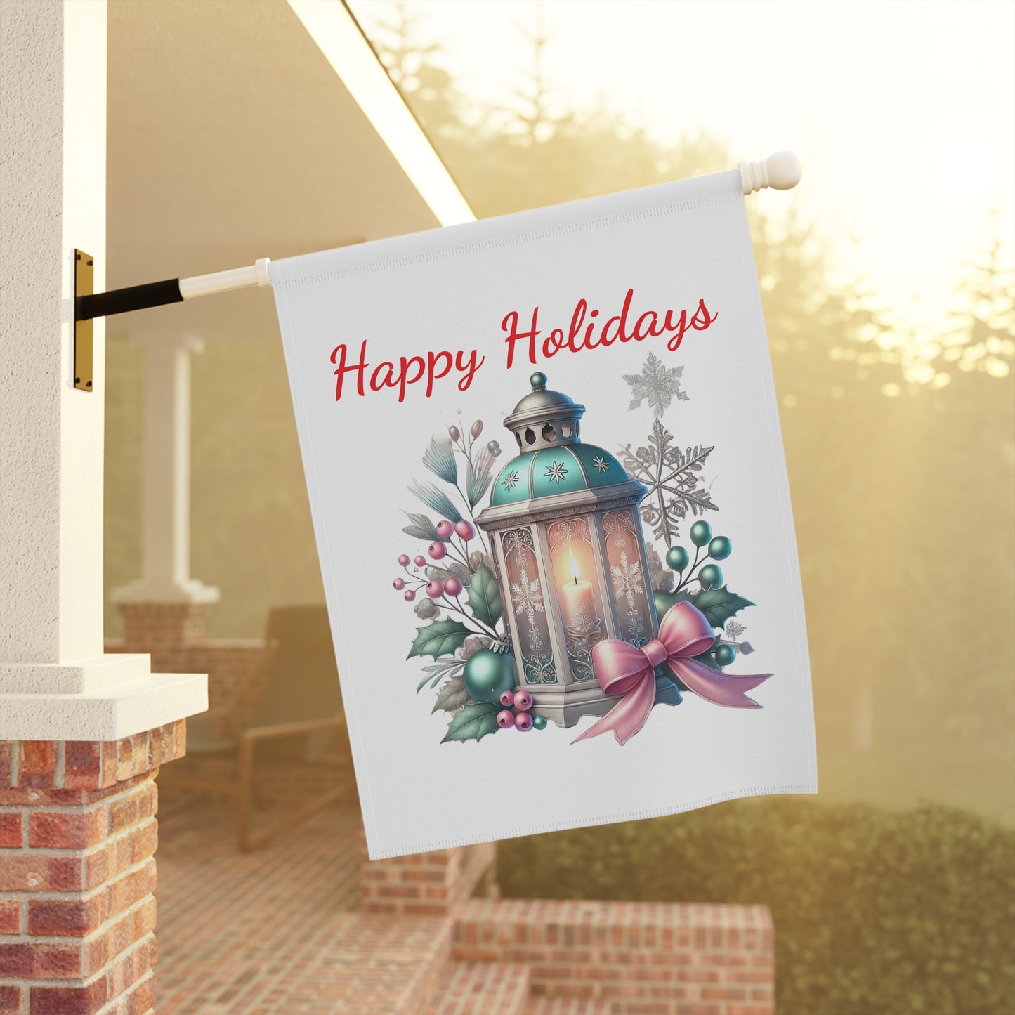 Christmas Lantern Garden Flag