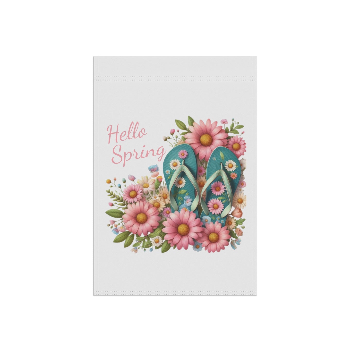Cute Hello Spring Garden Flag