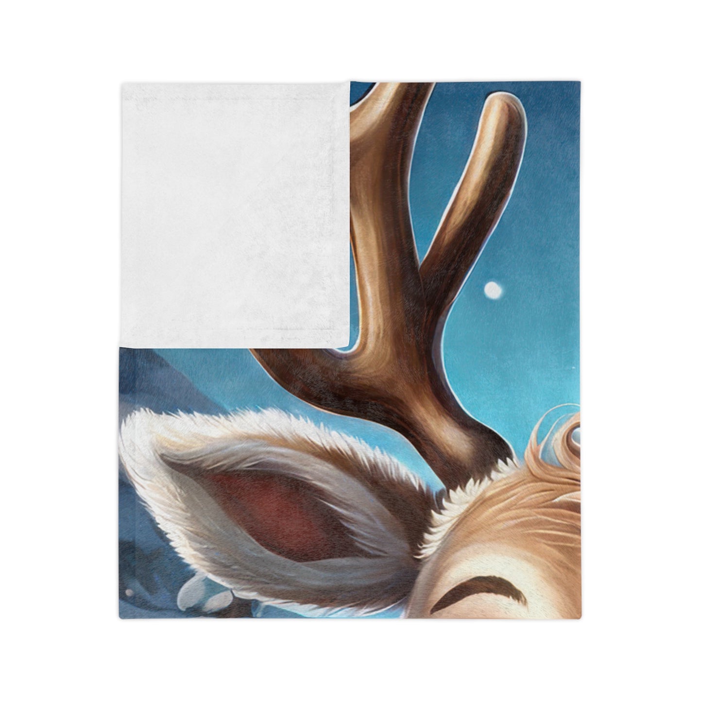 Cute Baby Reindeer Christmas Blanket
