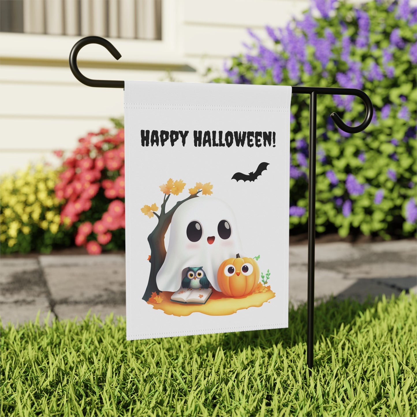 Sweet Little Ghost Garden Flag