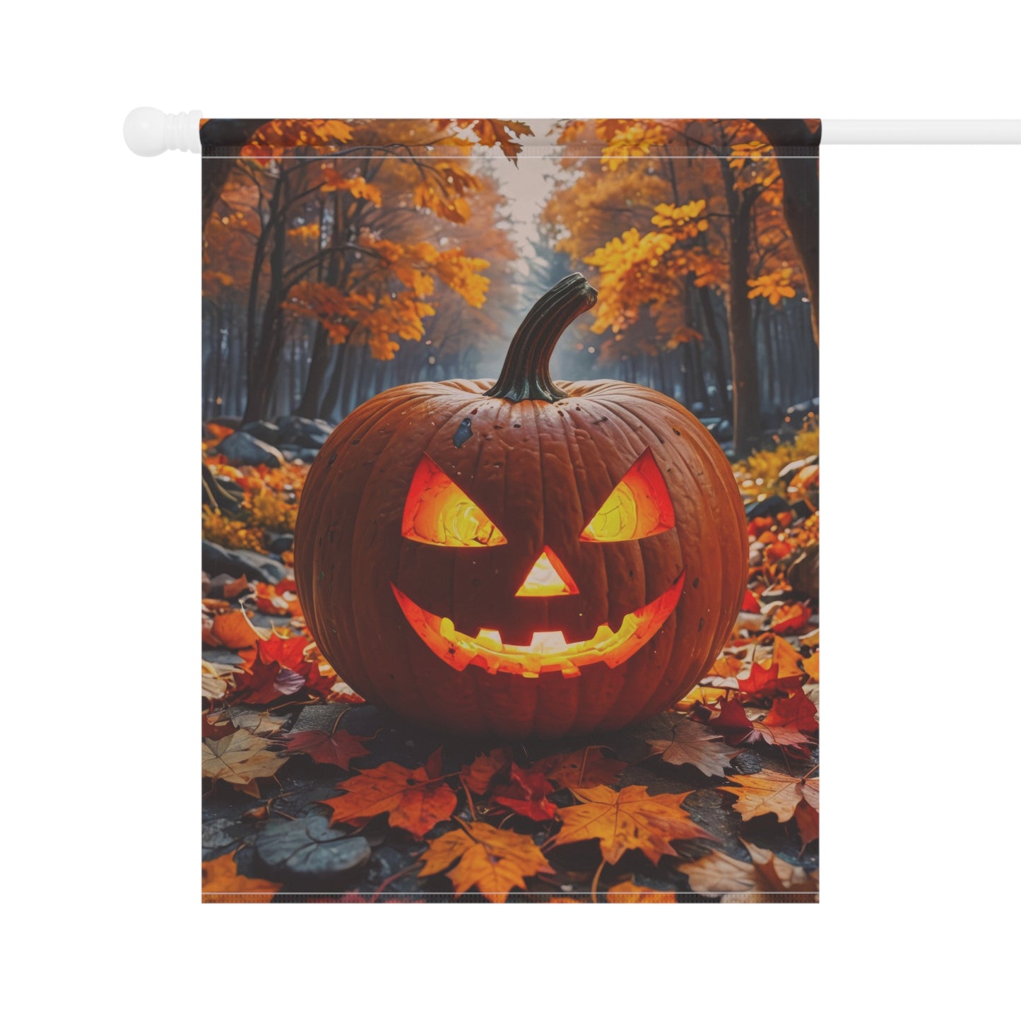 Forest Jack-O’-Lantern Garden Flag
