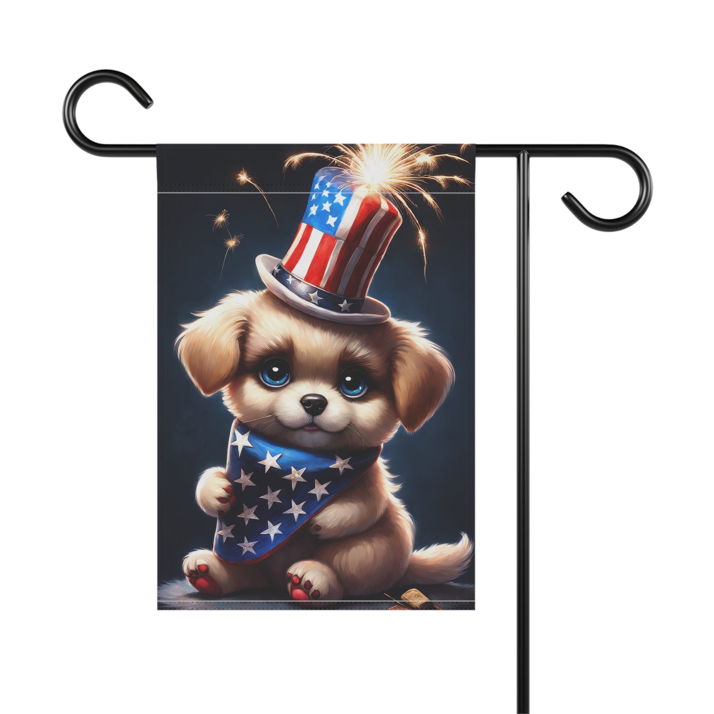 4th of July Puppy Garden Flag/House Banner