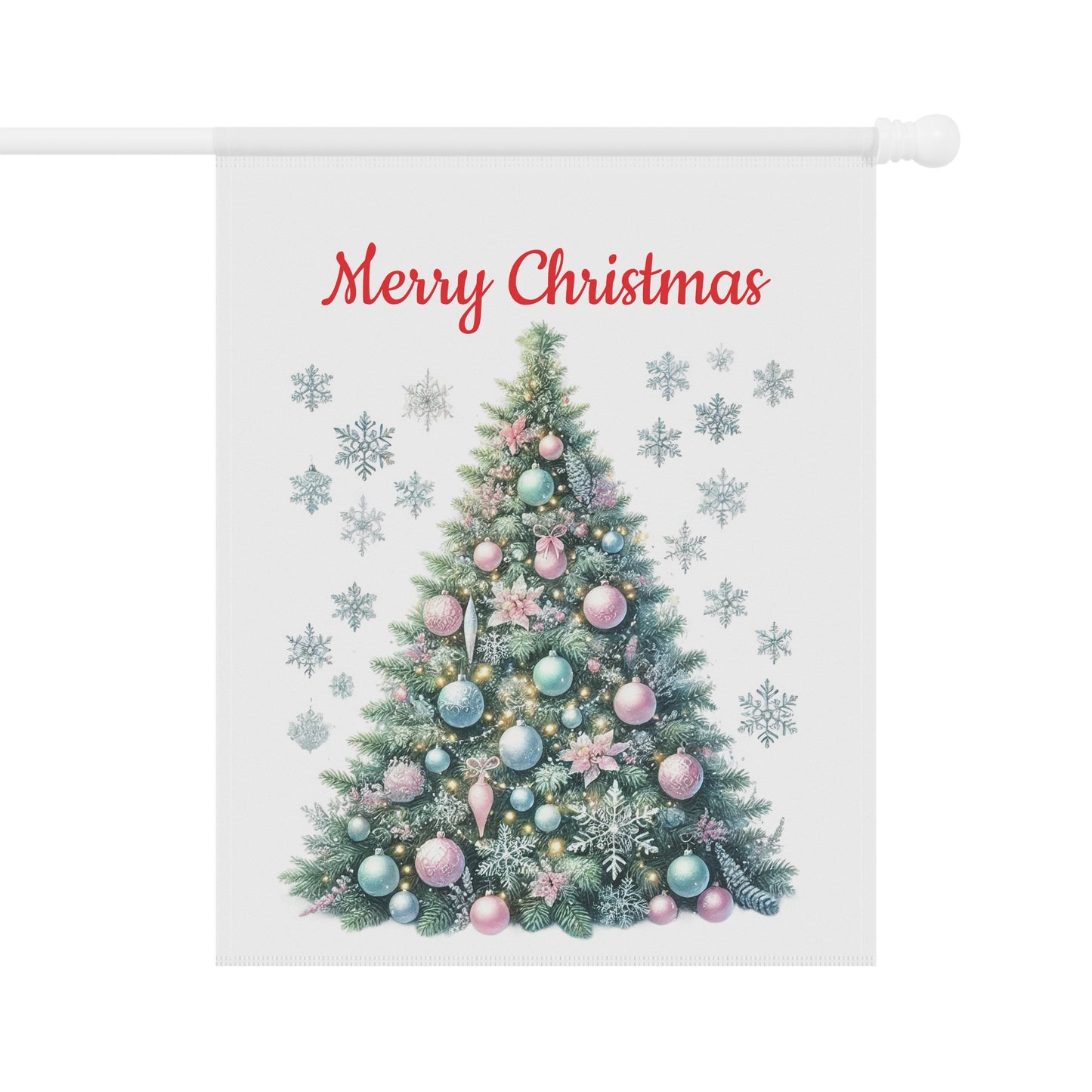 Elegant "Merry Christmas" Tree Garden Flag
