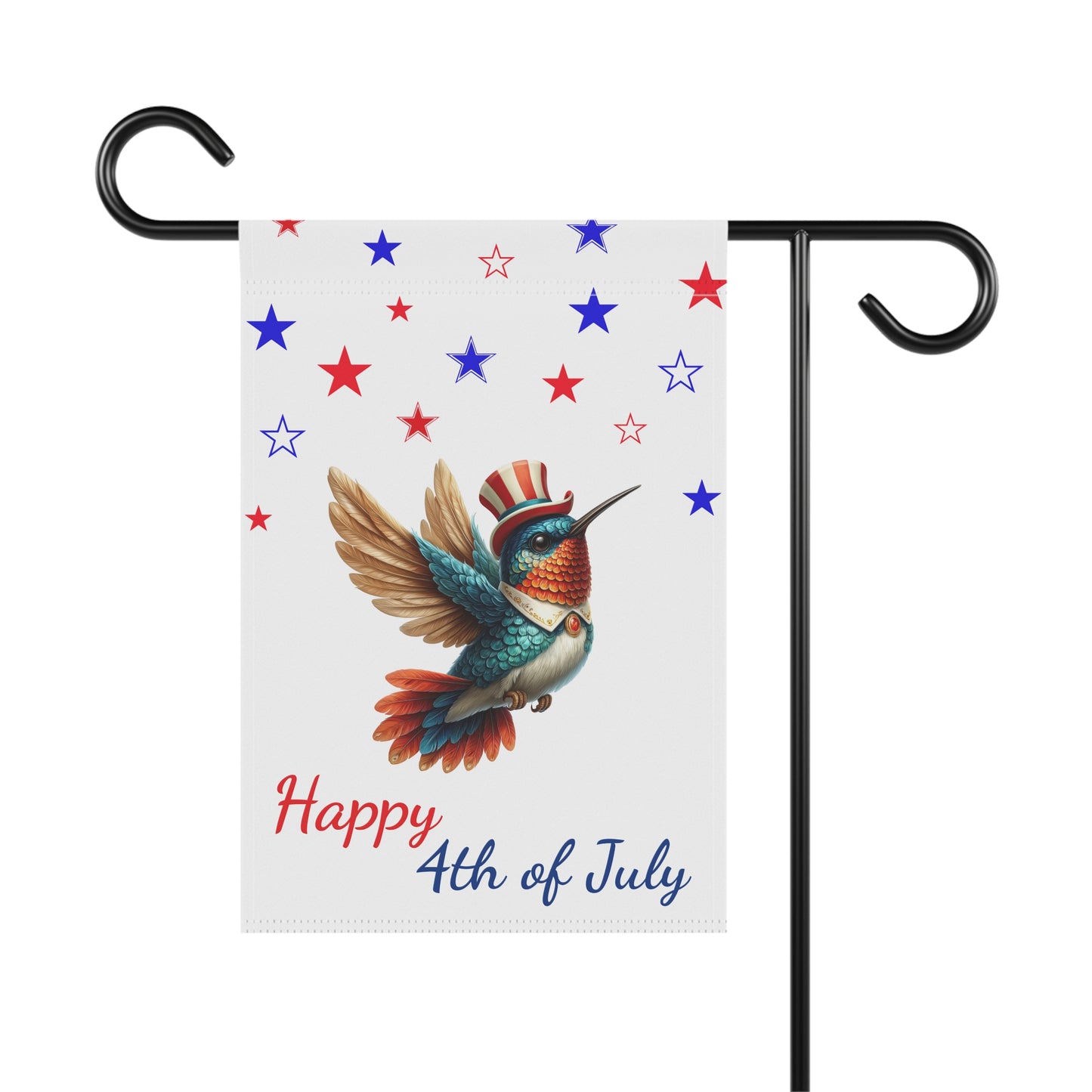 Hummingbird 4th of July Garden Flag