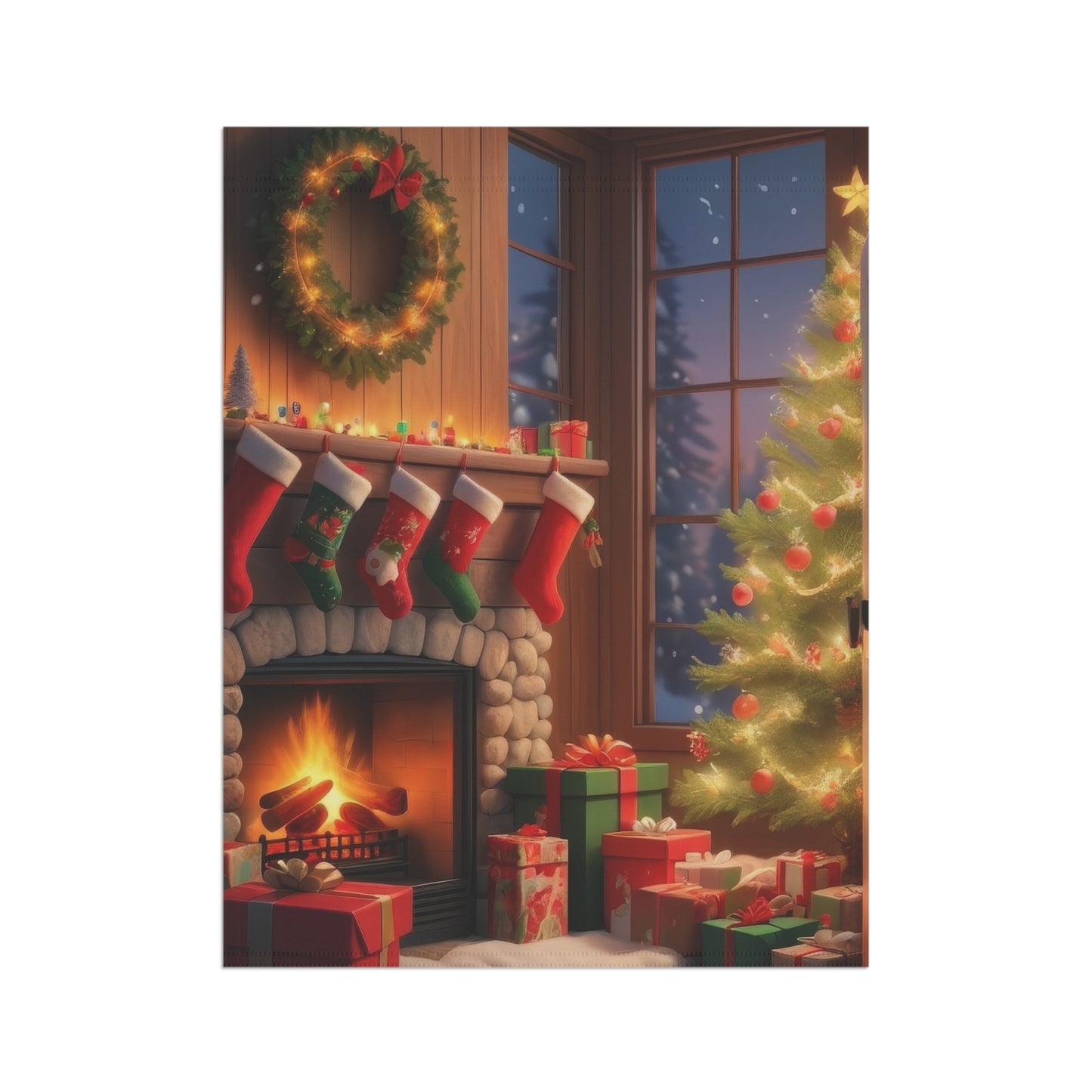 Cozy Christmas Holiday Garden Flag
