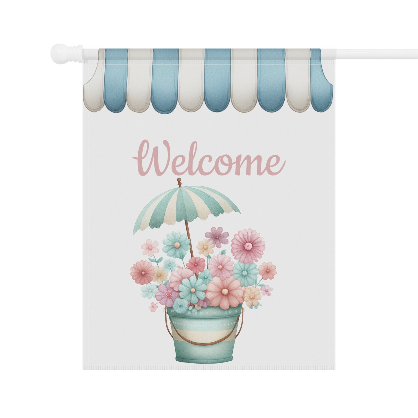 Welcome Floral Garden Flag