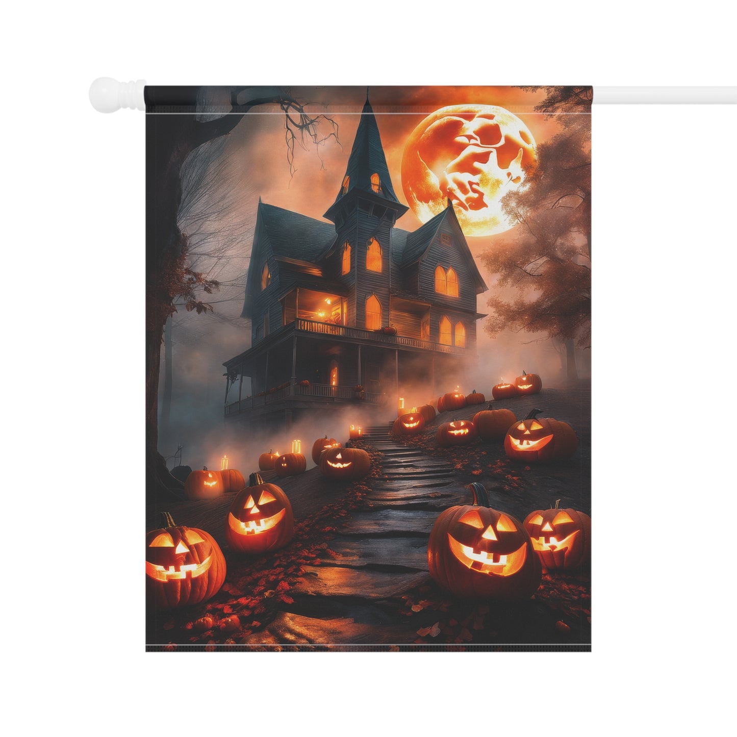 Haunted Hill Halloween Garden Flag/ House Banner