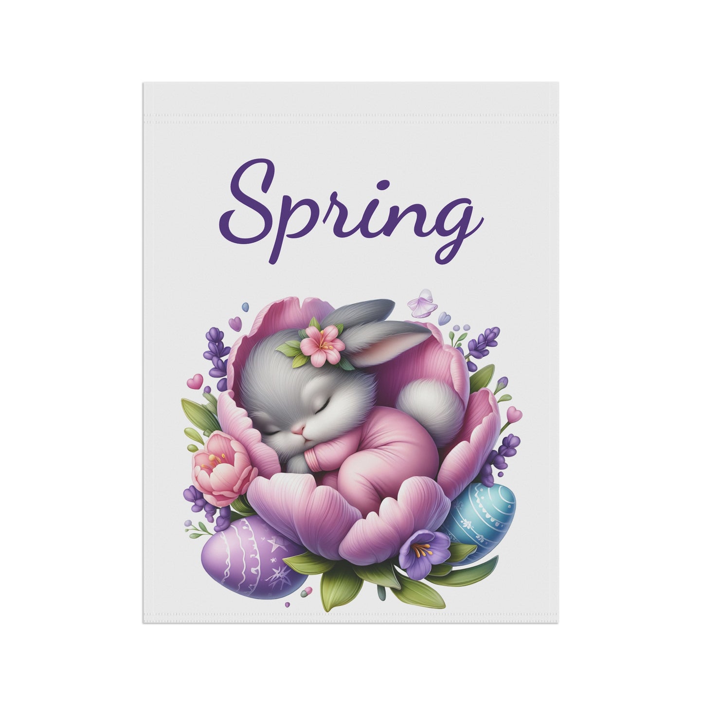 Sweet Dreams Bunny & Easter Eggs Garden Flag
