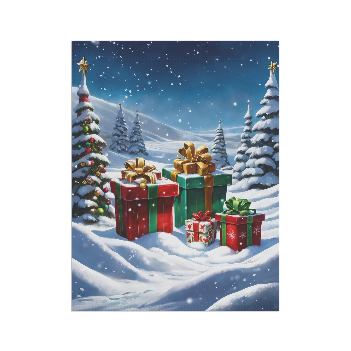 Christmas Presents Holiday Garden Flag/ House Banner