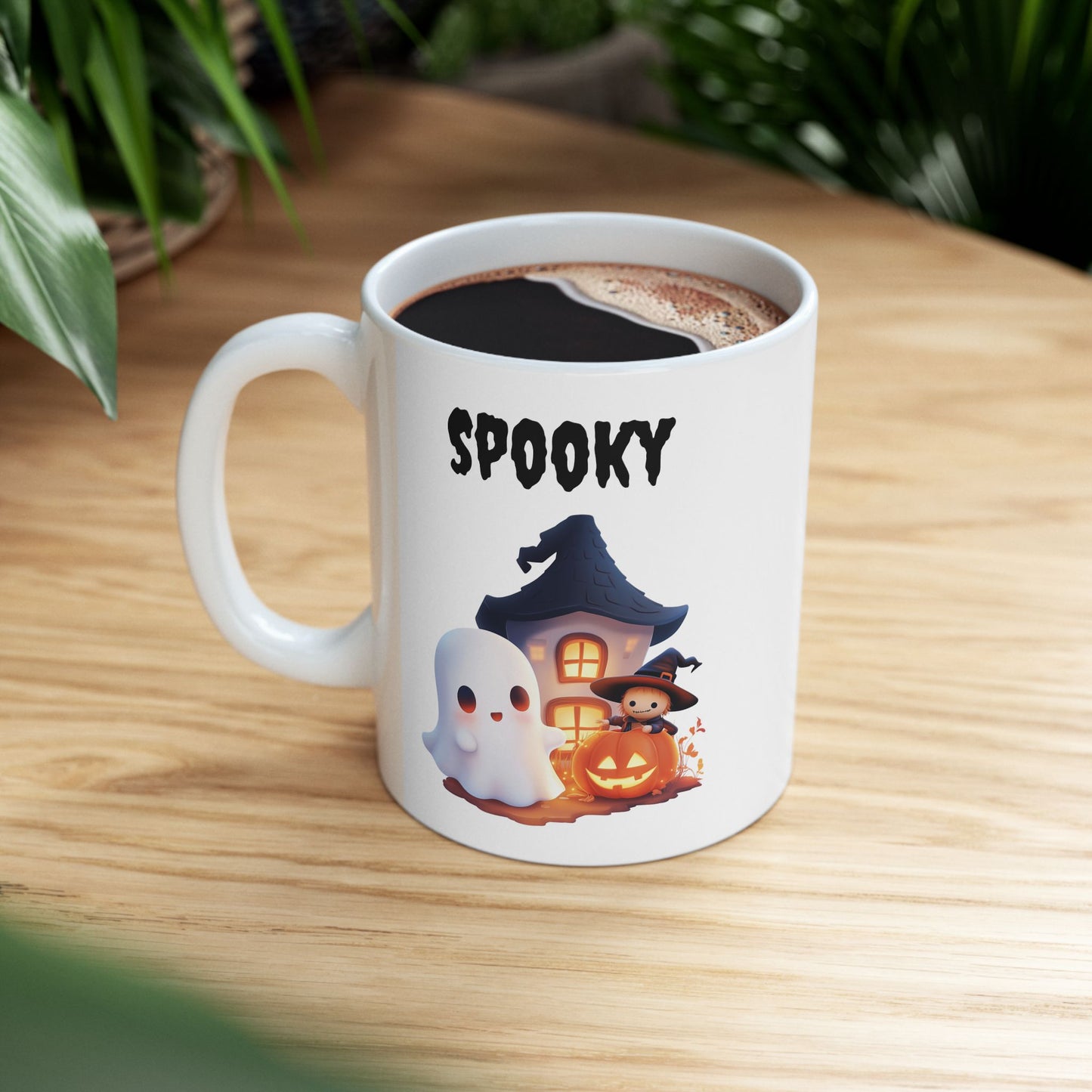 Cute Spooky Haunted House Ceramic Mug