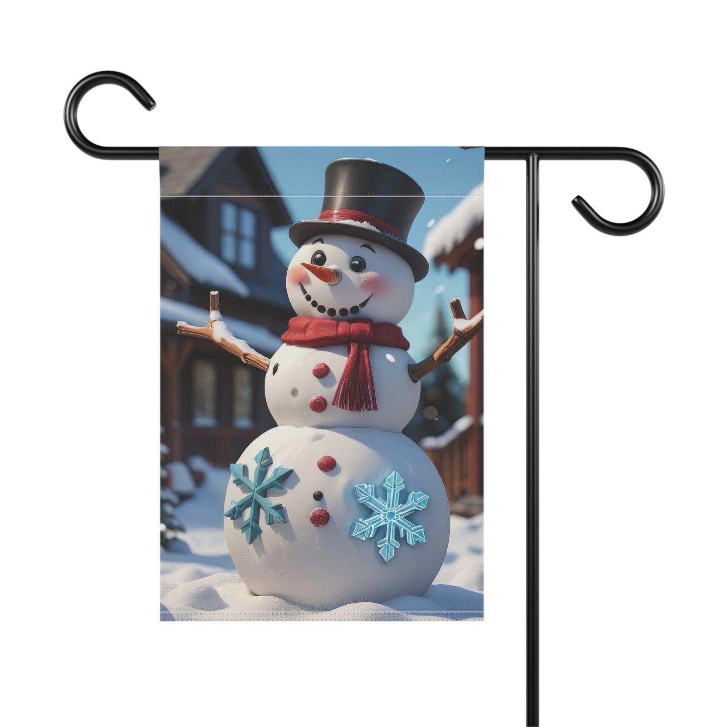 Classic Snowman Garden Flag