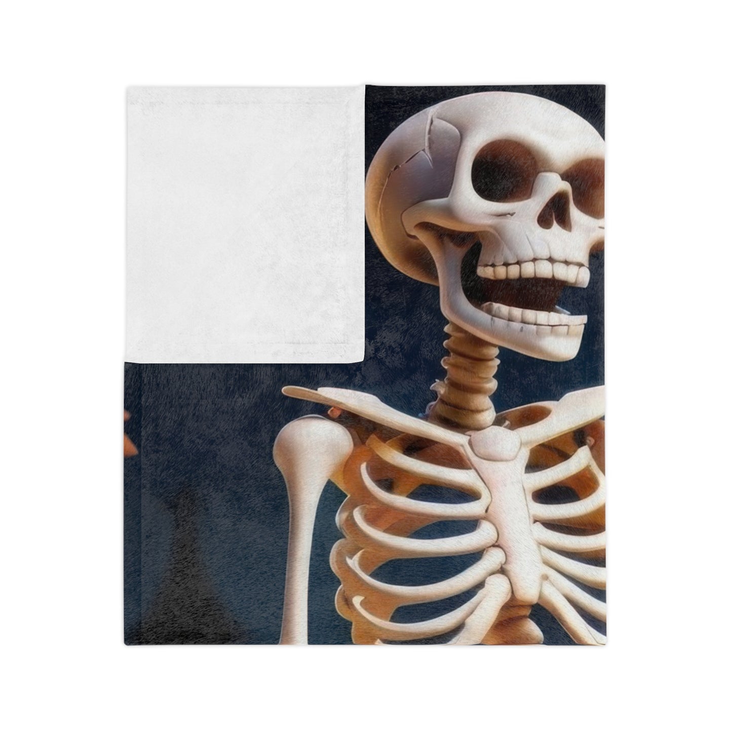 Skeleton with Jack-o'-Lanterns Halloween Blanket