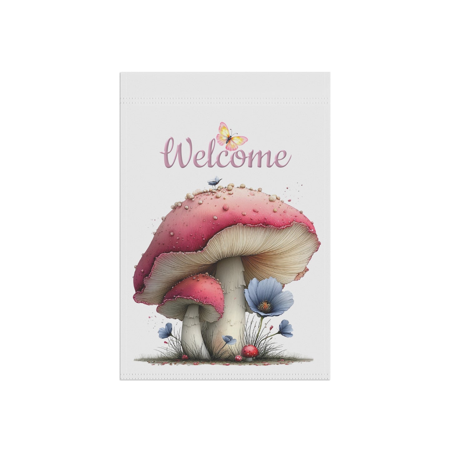 Colorful Mushroom Welcome Garden Flag