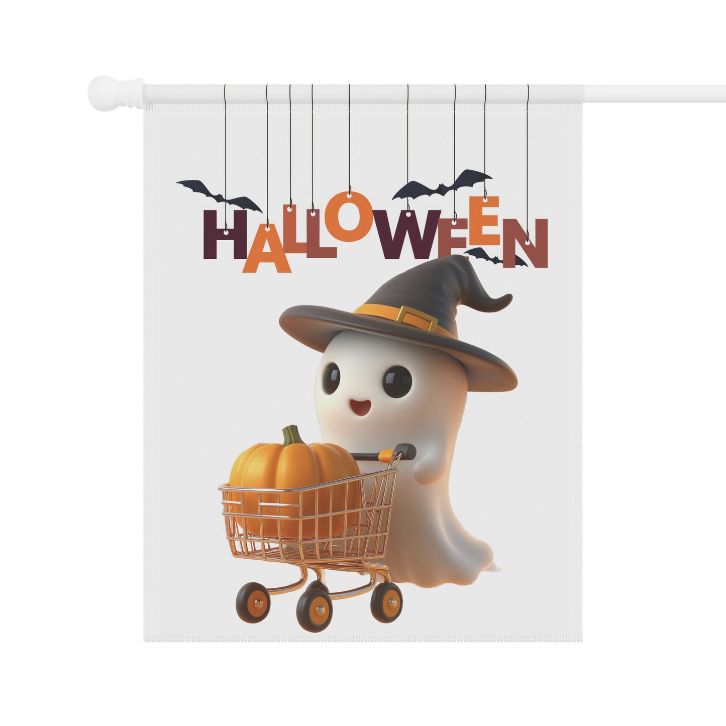 Cute Halloween Ghost Garden Flag