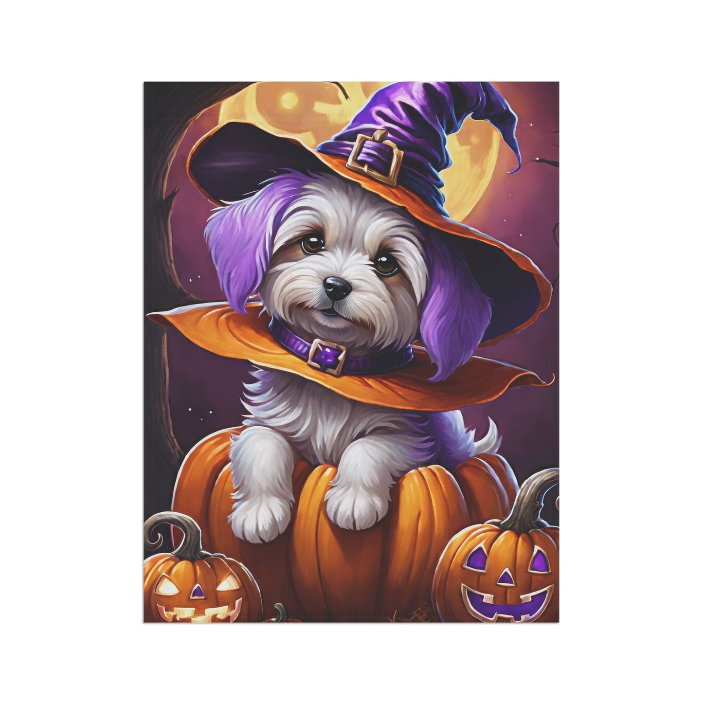 Cute Halloween Dog Garden Flag/ House Banner