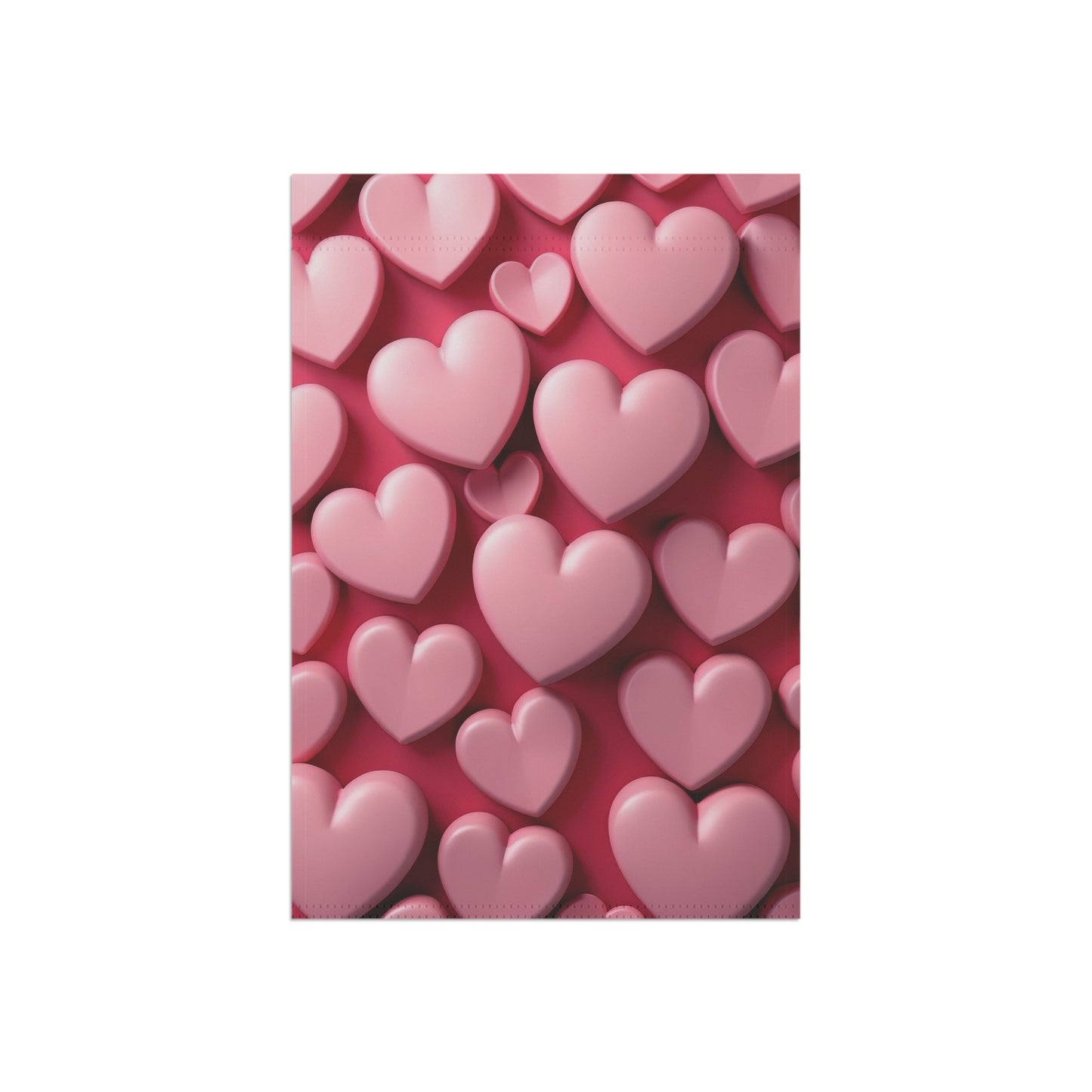 Pink Hearts Valentine Garden Flag