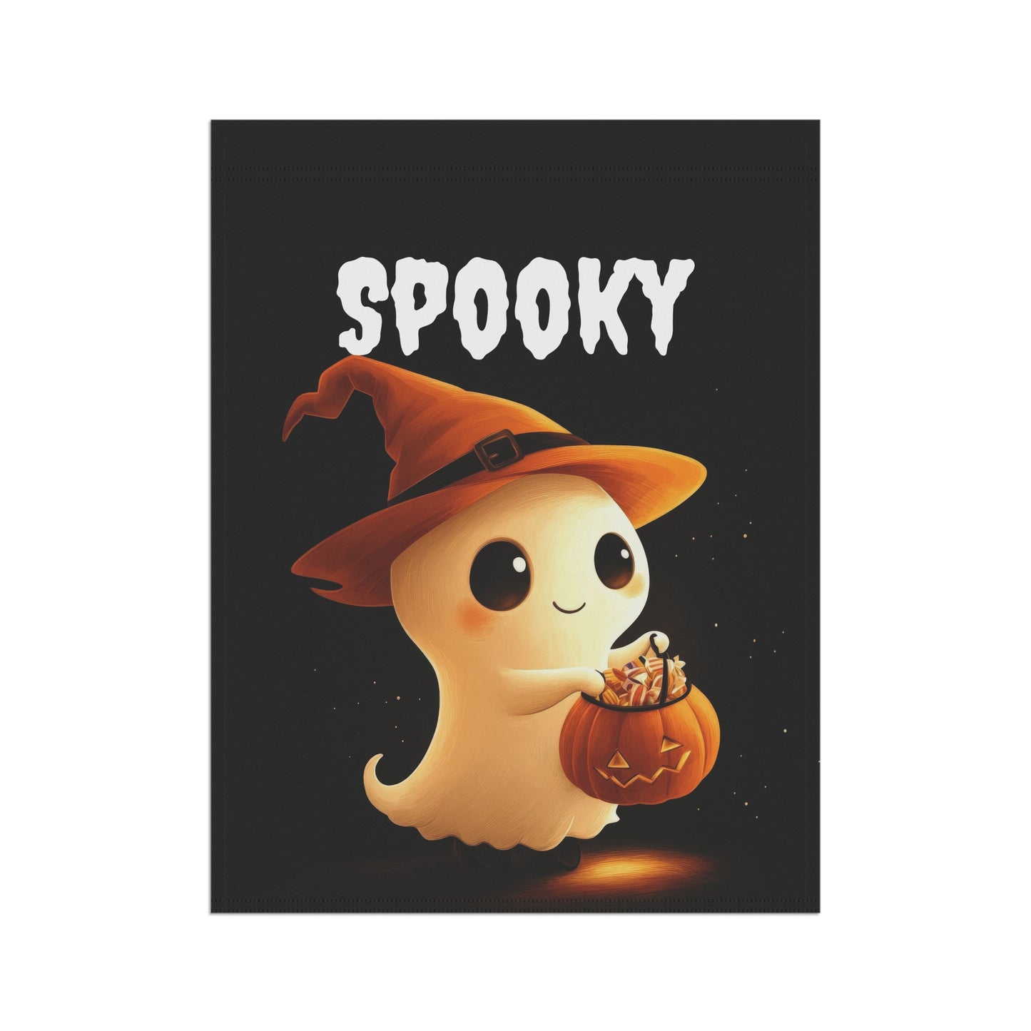 Cute Spooky Ghost Garden Flag