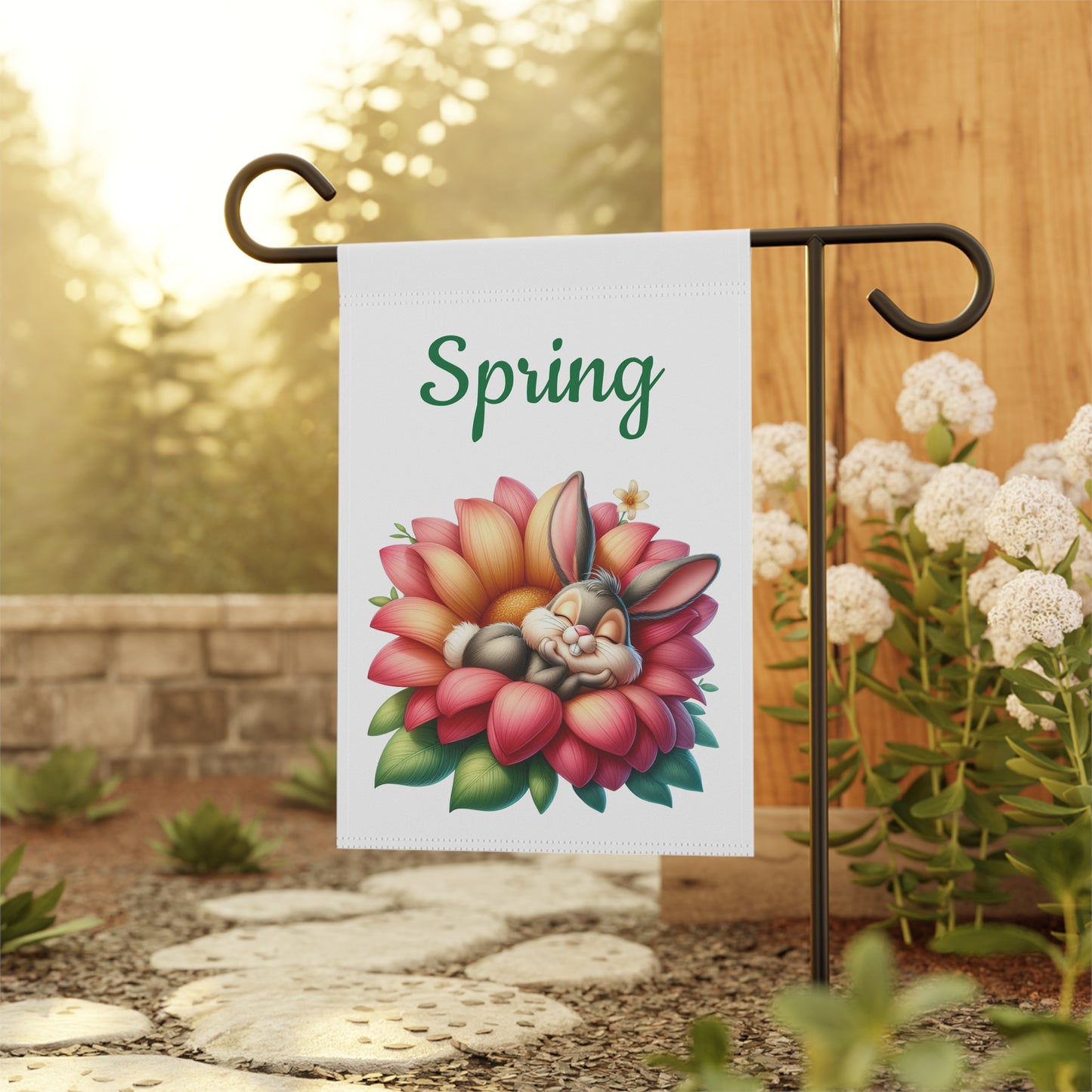 Sleeping Bunny Spring Garden Flag