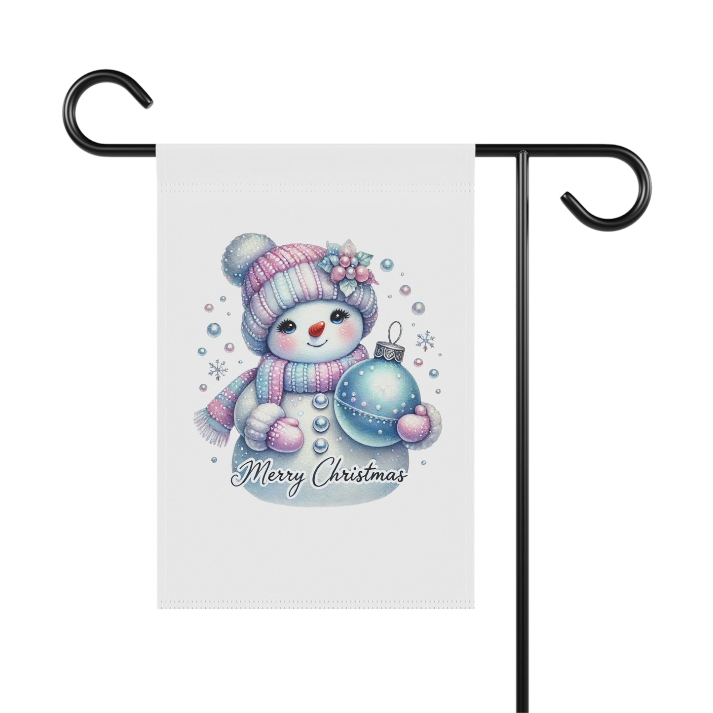 Festive Snowman Garden Flag