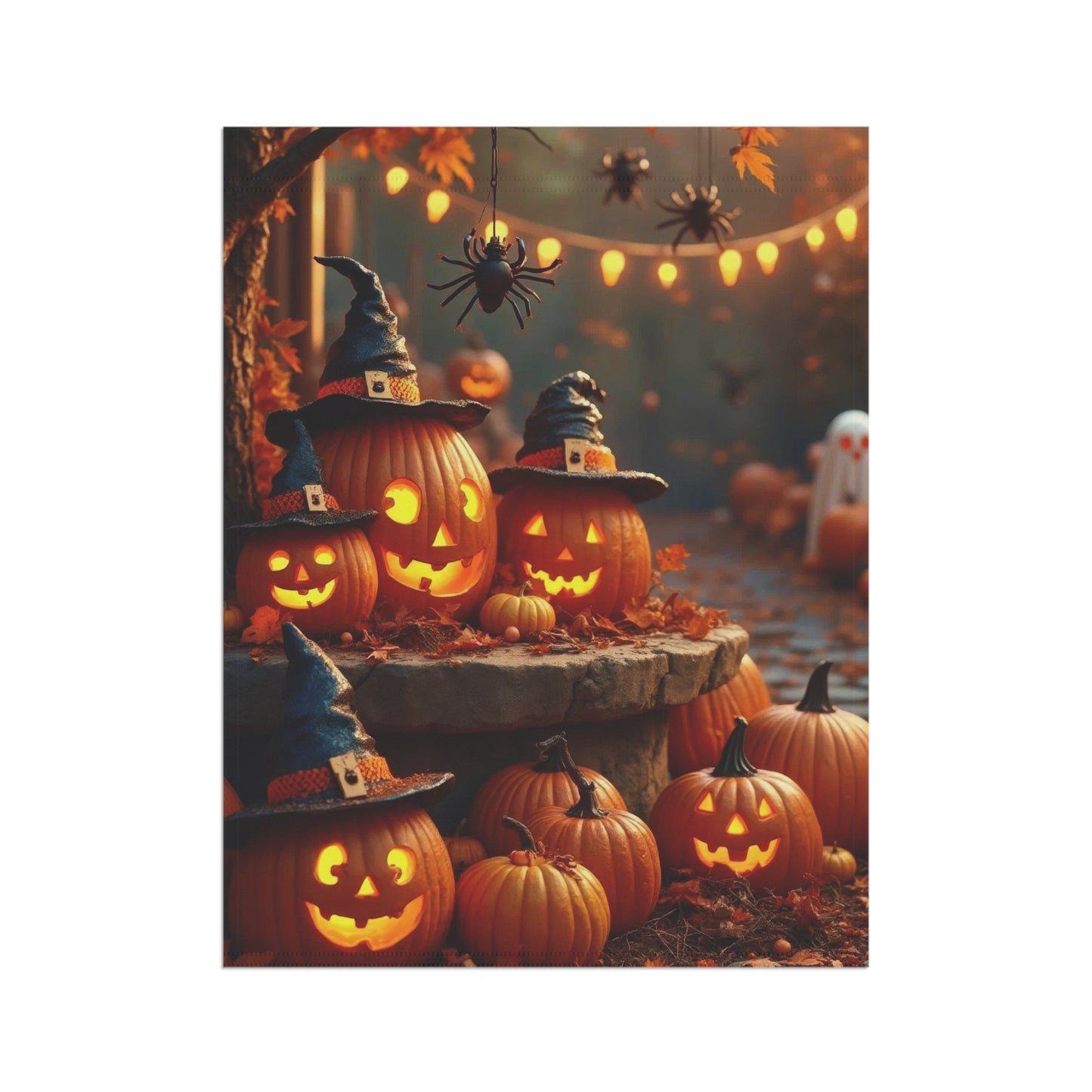 Halloween Pumpkin Party Garden Flag