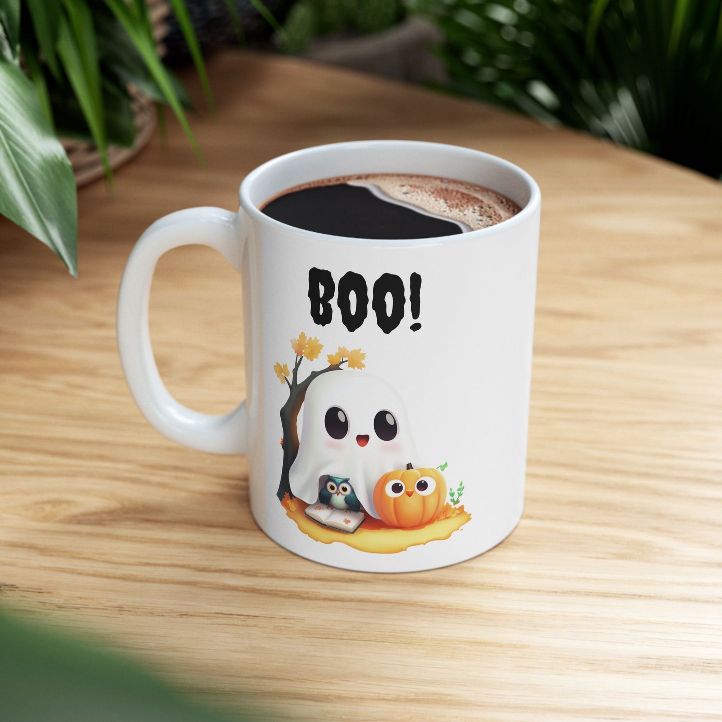 Cute Boo Ghost Halloween Coffee Mug