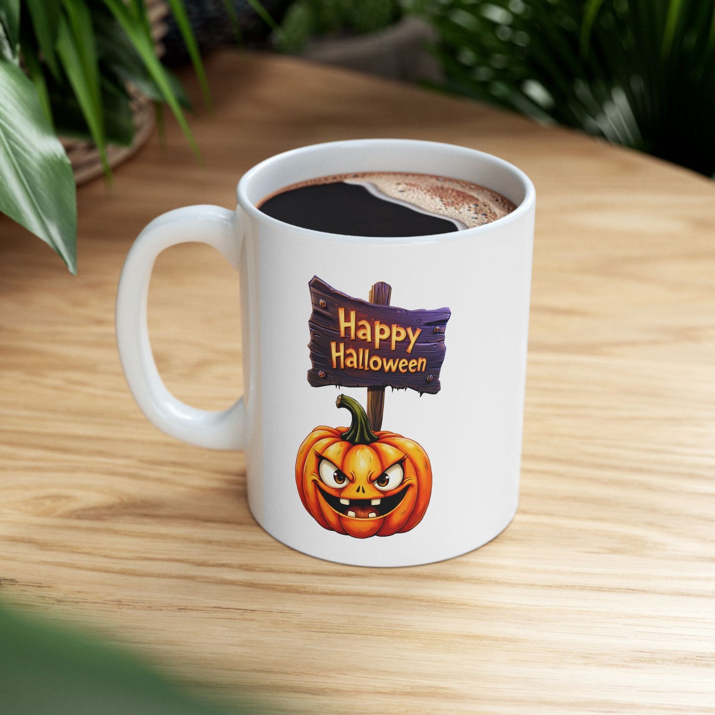 Spooky "Happy Halloween" Coffee Cup