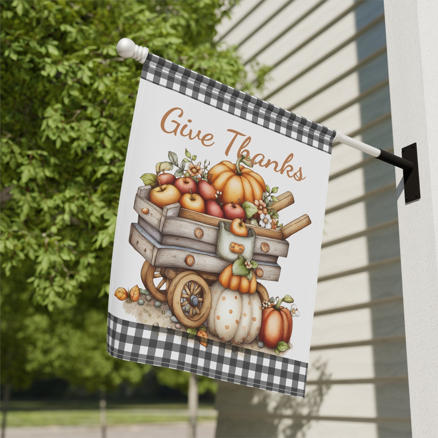 Harvest Wagon Garden Flag