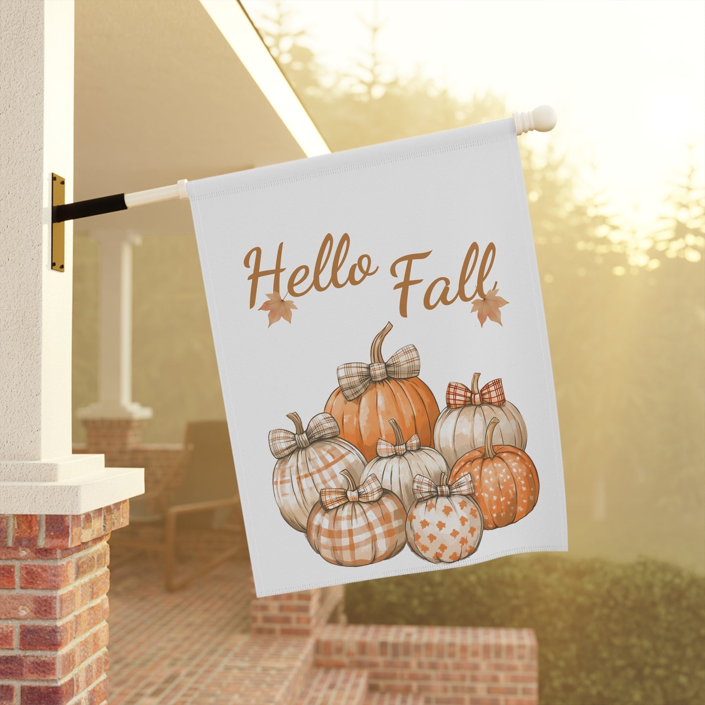"Hello Fall" Pumpkin Patch Garden Flag