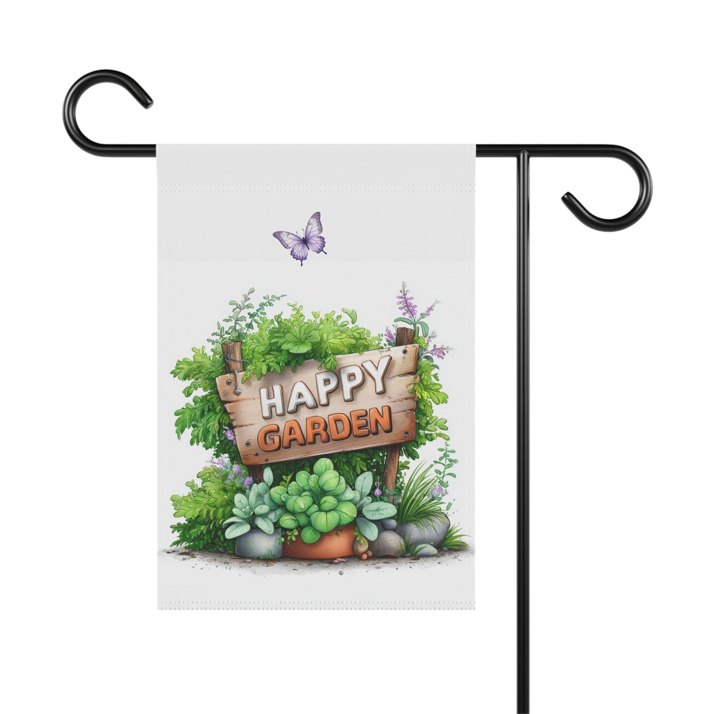 Cute "Happy Garden" Flag