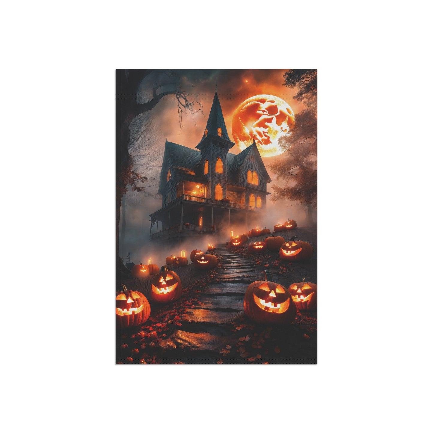 Haunted Hill Halloween Garden Flag/ House Banner