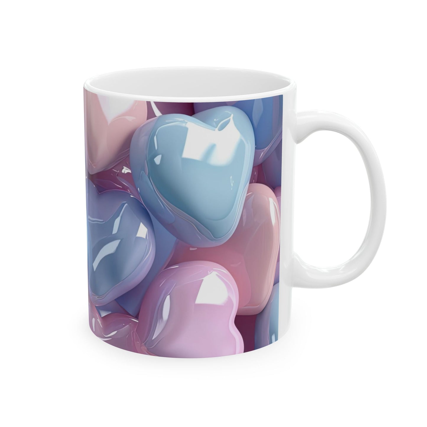 Pastel Hearts Ceramic Coffee Mug