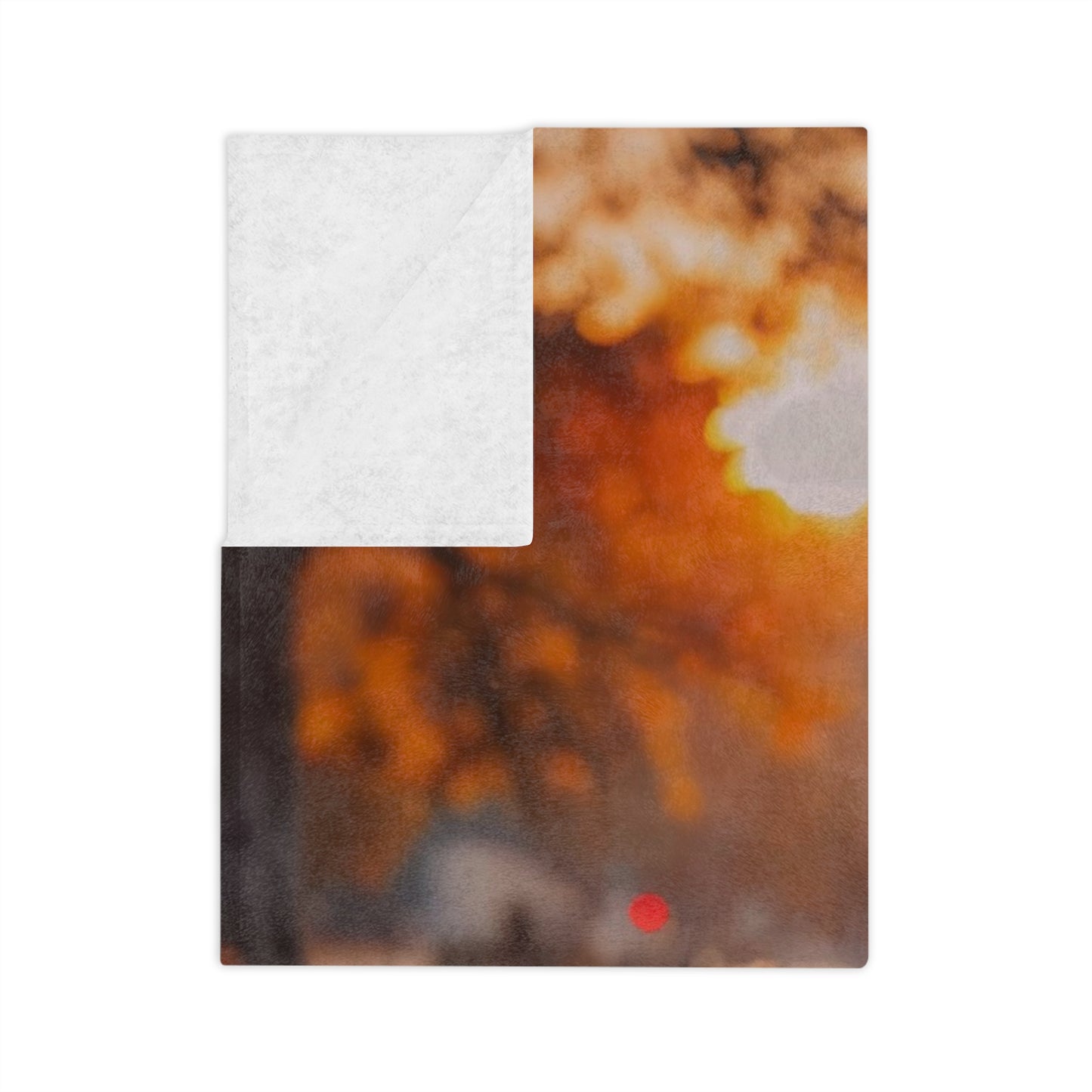 Rustic Autumn Jack-o'-Lantern Fence Halloween Plush Blanket