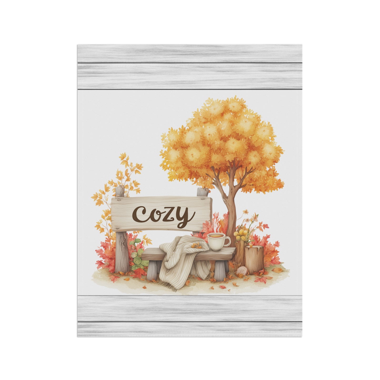 Cozy Autumn Garden Flag