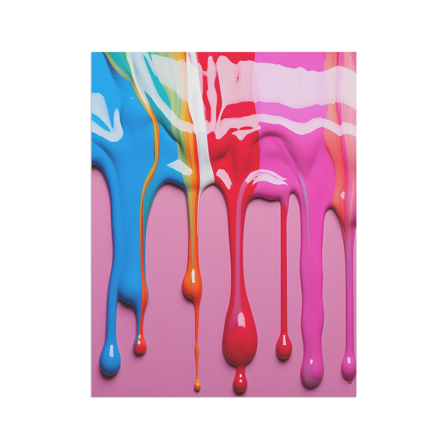 Colorful Paint Drip Garden Flag