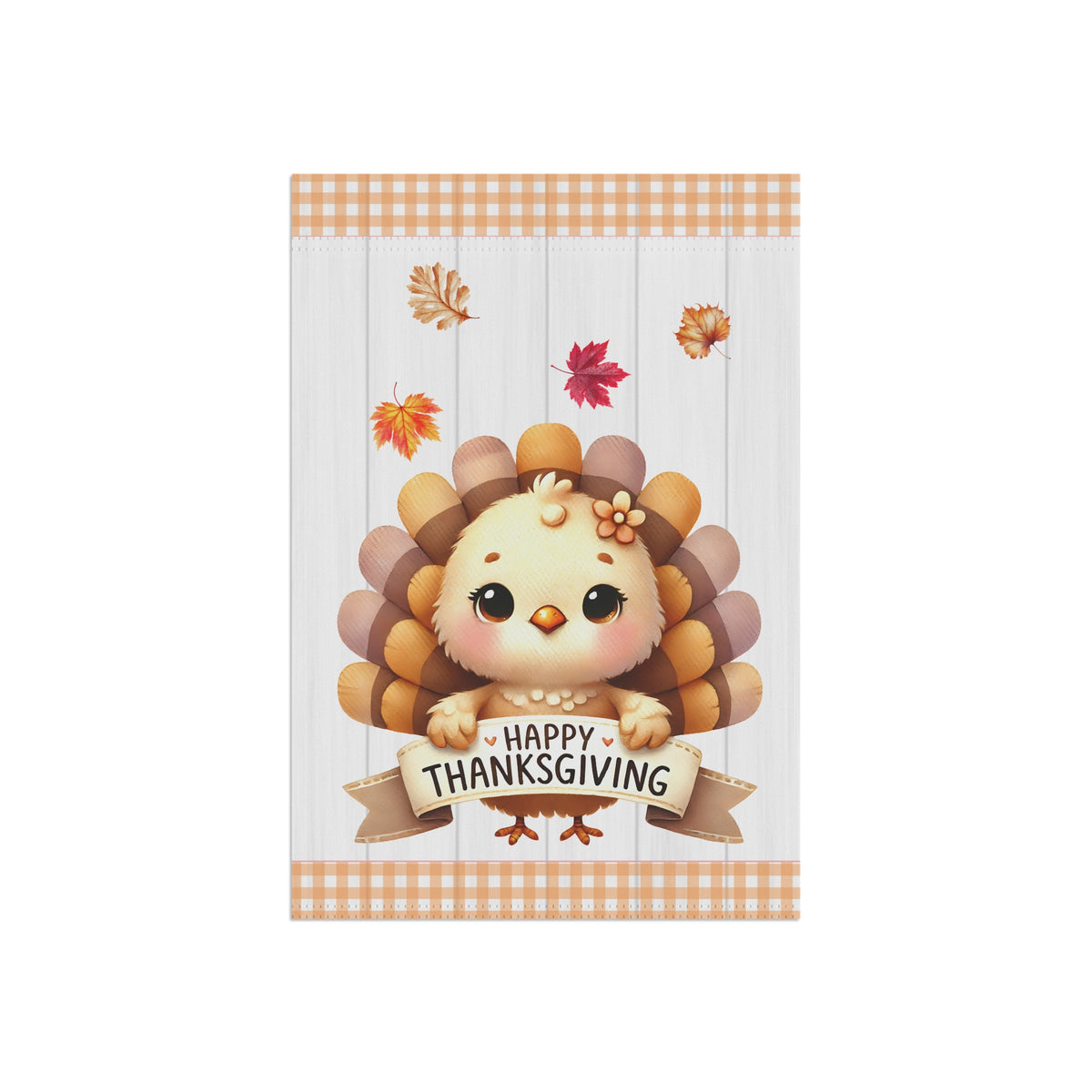 Cute Baby Turkey Thanksgiving Garden Flag