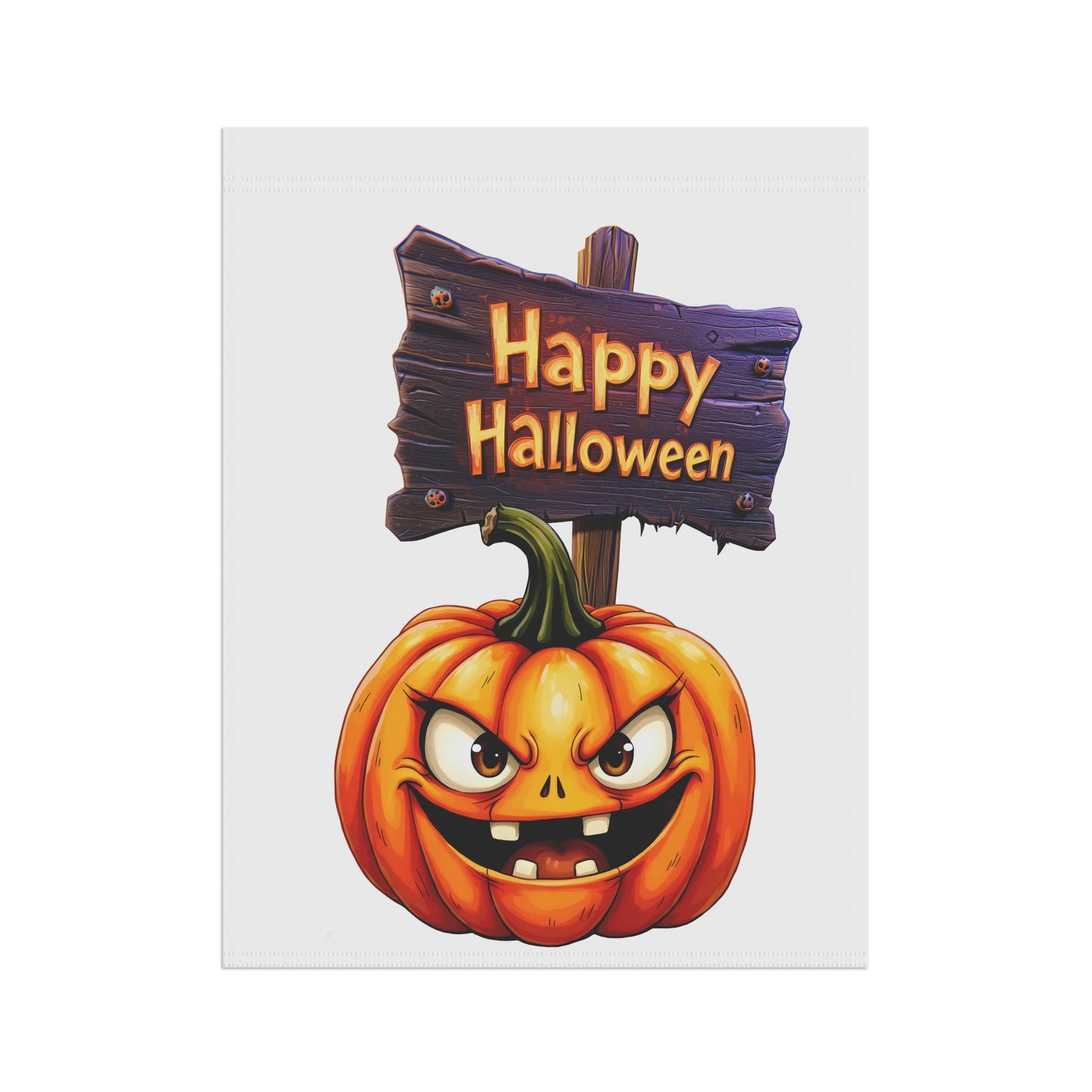 Grinning Jack-O-Lantern Garden Flag