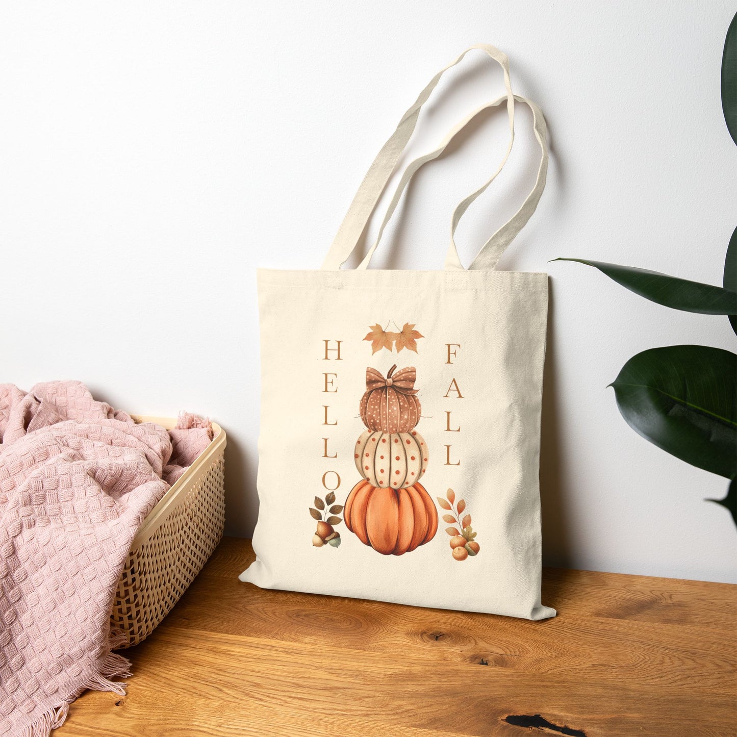 Hello Fall Canvas Tote Bag