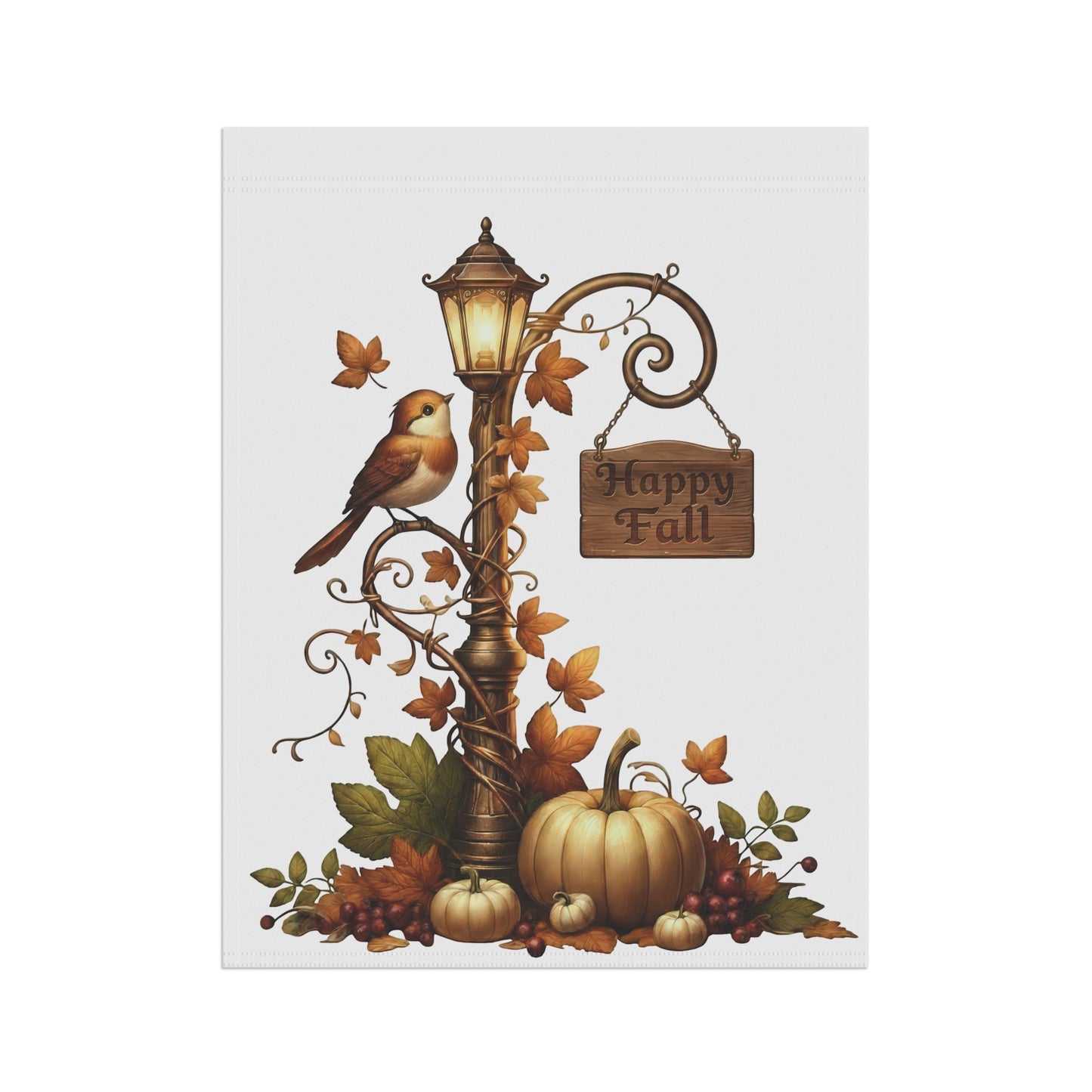 Cute Autumn Garden Flag