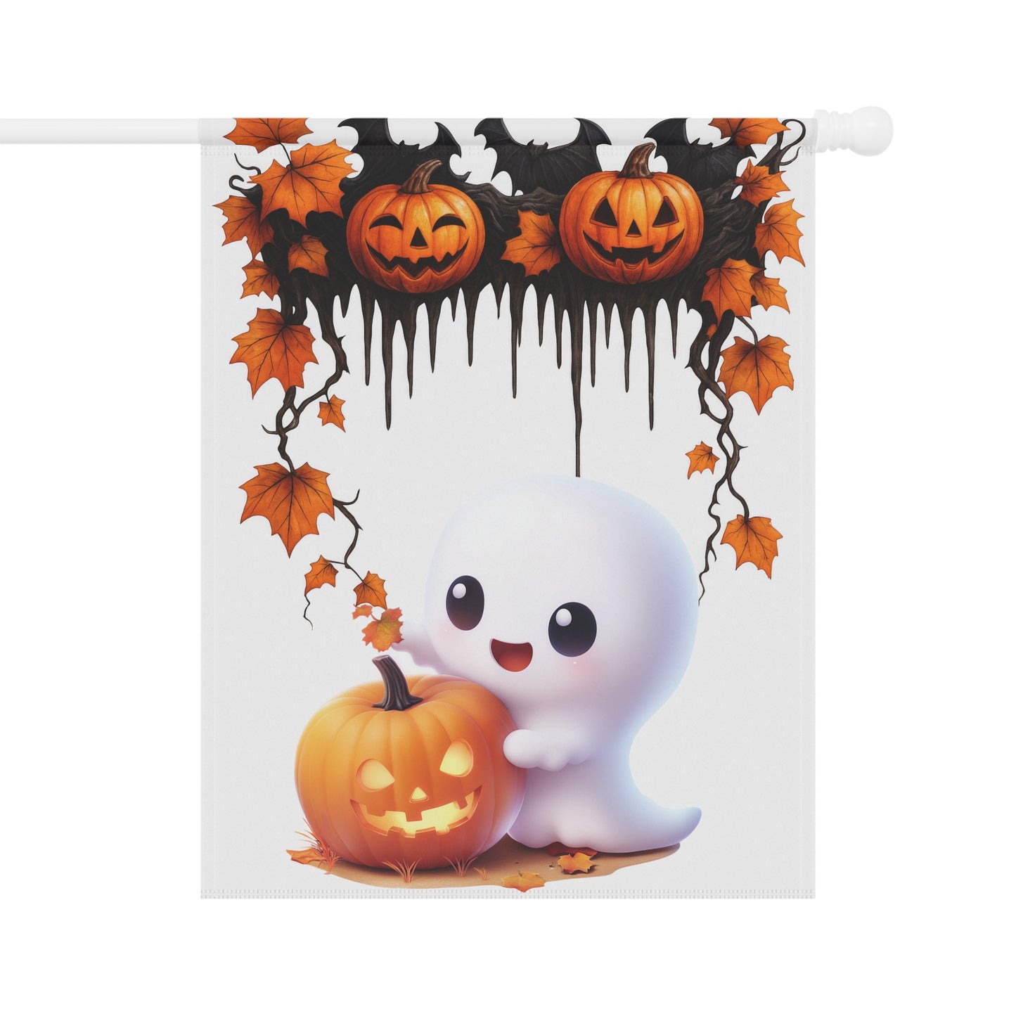 Cute Ghost Halloween Garden Flag